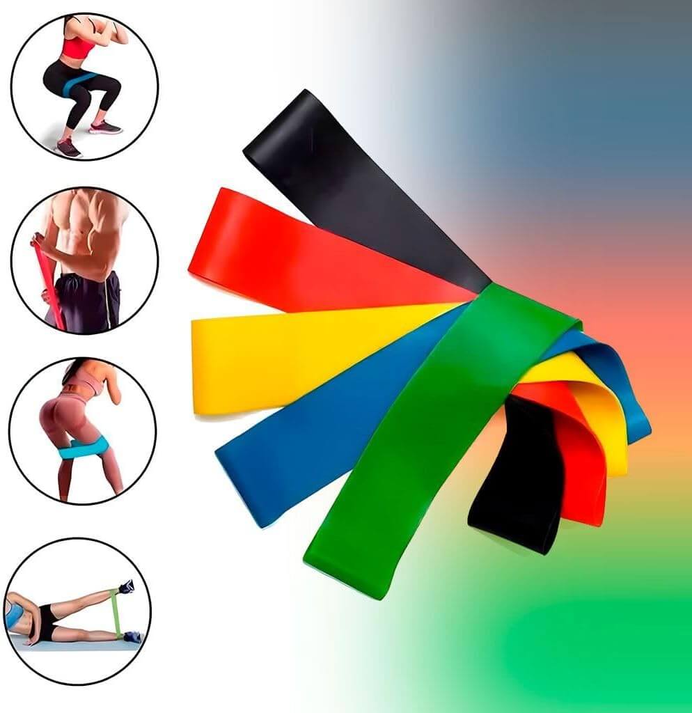 kit 5 Faixas Elástica de Resistência