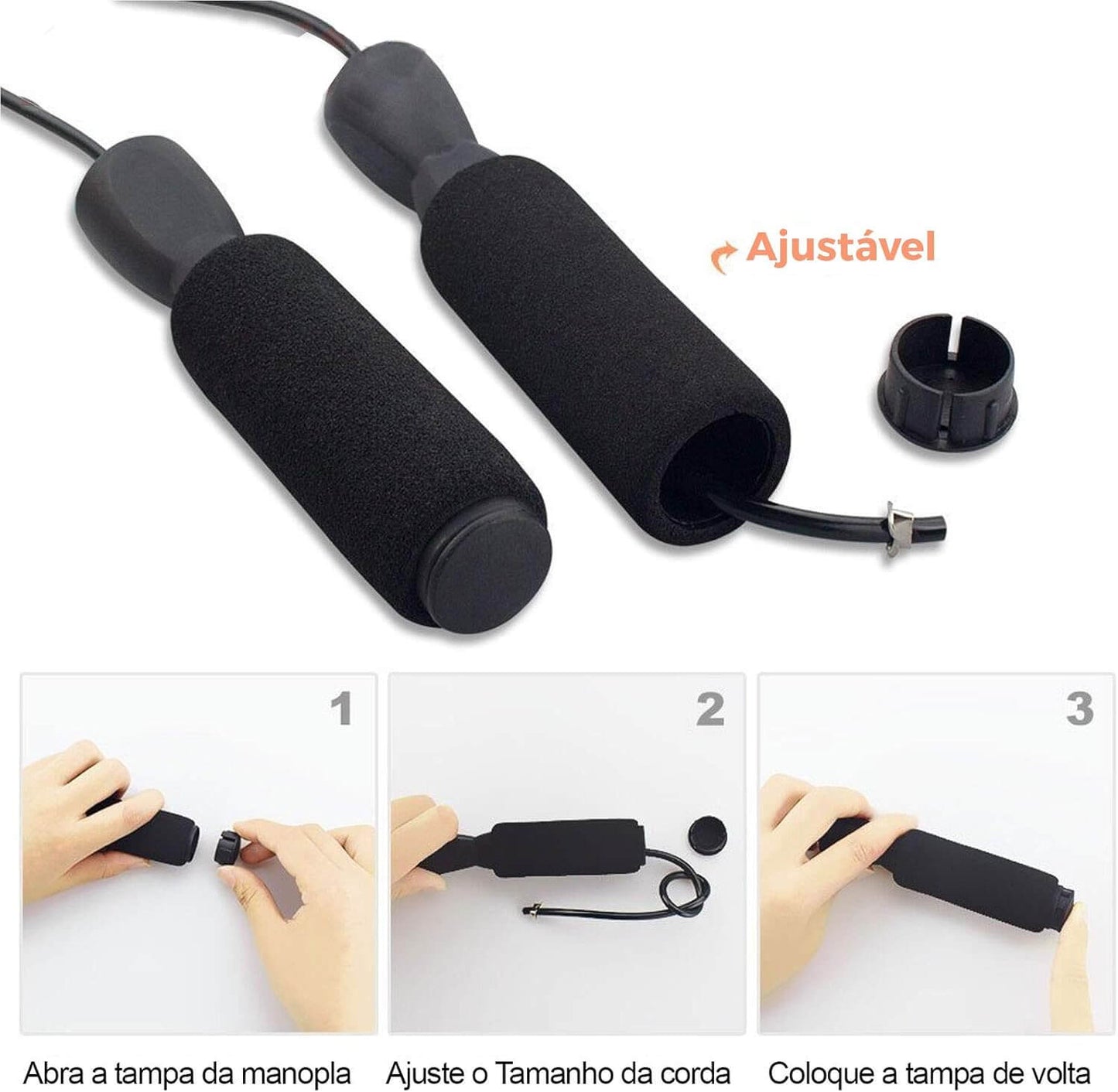 Corda de Pular Profissional Ajustável