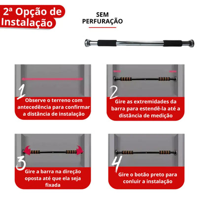 Barra de Porta Ajustável 63cm a 94cm