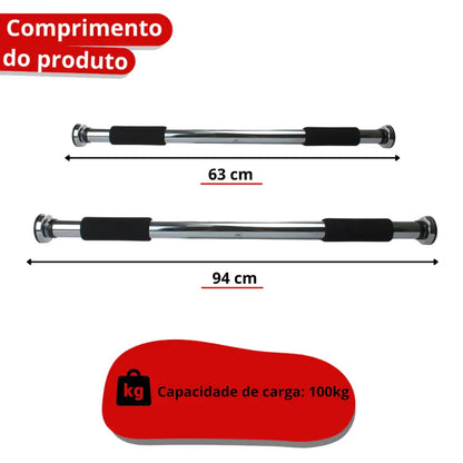 Barra de Porta Ajustável 63cm a 94cm
