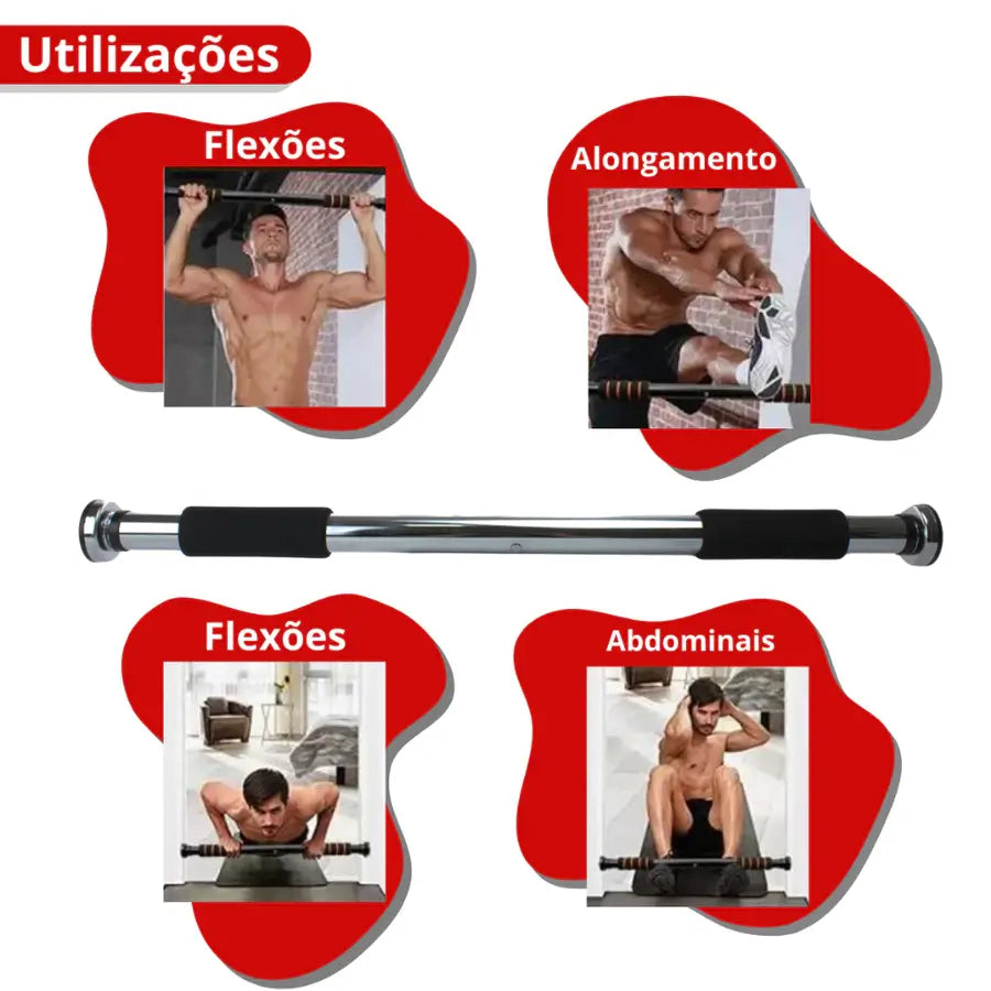 Barra de Porta Ajustável 63cm a 94cm